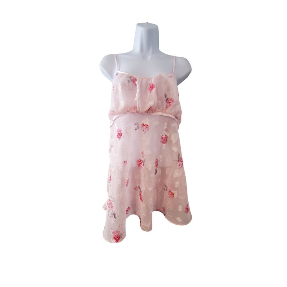 Seductive Wear Cinema Etoile lingerie top wmn M Coquette pink floral heart sheer